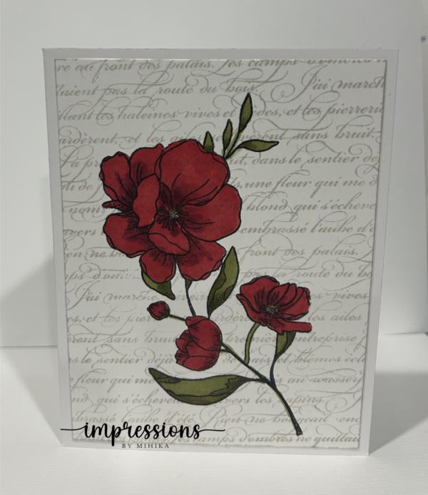 Red Flower -Blank Card